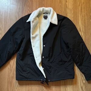 Urban Outfitters Black Sherpa-Lined Jacket